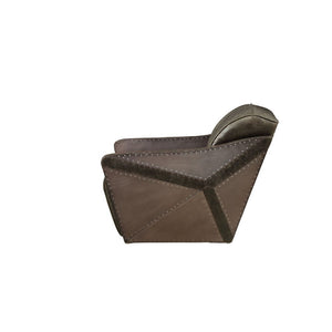 Winchester - Chair - Aluminum & Distress Espresso Top Grain Leather