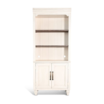 Pasadena - Two-Tone Wood Bookcase - Buckskin / Marble White
