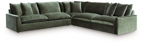 Carriage View 3-Piece Sectional Jade