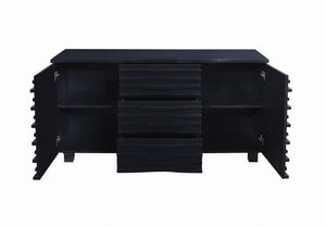 Stanton - 3-Drawer Rectangular Server - Black