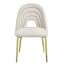 Fadri - Side Chair (Set of 2) - Teddy Sherpa & Mirrored Gold