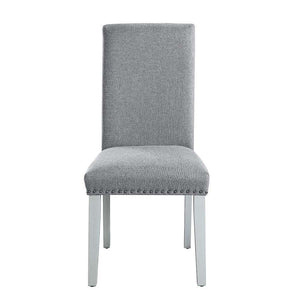 Lanton - Side Chair (Set of 2) - Gray Linen & Antique White Finish