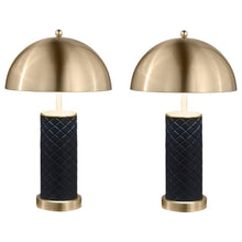 Ferris - Dome Quilted Table Lamp (Set of 2) - Black
