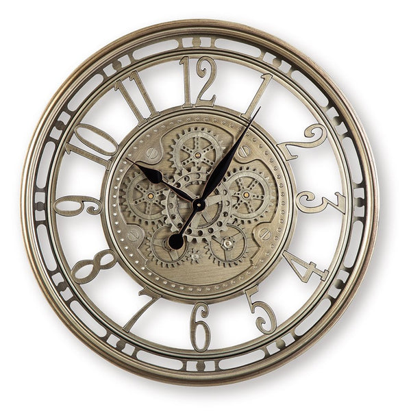 Gilover Wall Clock Champagne Finish