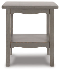 Charina - Antique Gray - Square End Table