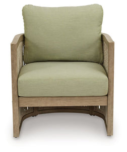 Serena Shores - Beige / Green - Lounge Chair With Cushion (Set of 2)