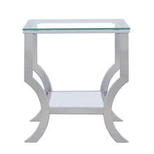 Saide - Square Glass Top Side End Table - Chrome