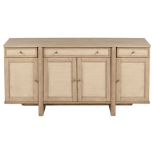 Kailani - 4-Door Cane Sideboard Buffet Cabinet - Beige Oak