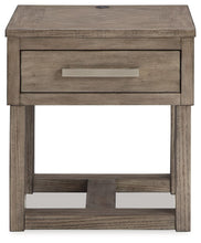 Loyaska - Grayish Brown - Rectangular End Table