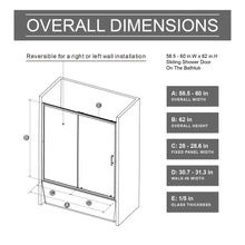 Single Sliding Shower Door For Bathtub With And Handle - Chrome