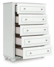Kozlani - Five Drawer Chest - White