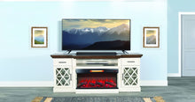TV Console With 36" Fireplace Insert Option - White