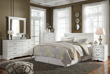 Anarasia - Queen Sleigh Headboard with Bolt on Bed Frame - White