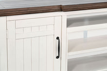 72" TV Console - Buckskin / Marble White