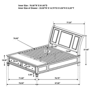 Sandy Beach - Storage Bed Bedroom Set