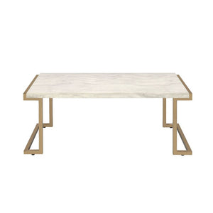 Boice II - Coffee Table - Faux Marble & Champagne