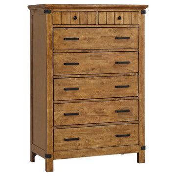 Brenner - 7-Drawer Bedroom Chest - Rustic Honey
