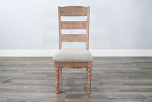 Sierra - Rustic Ladder Back Dining Chair With Cushion Seat (Set of 2) - Amber