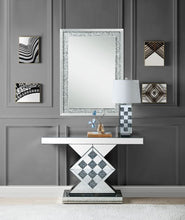 Noralie - 47" X 14" Console Table - Mirrored & Faux Diamonds