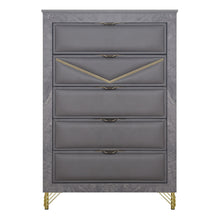 Symmetry - 5 Drawer Chest - Charcoal
