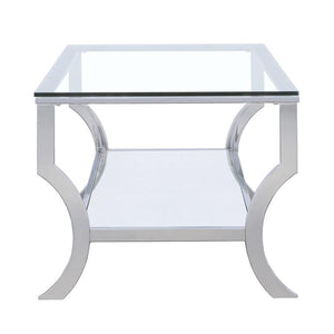 Saide - Rectangular Glass Top Coffee Table - Chrome