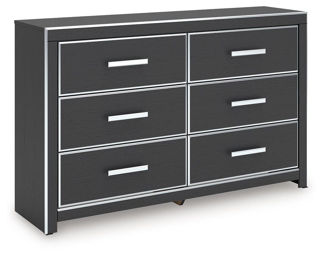 Zuraleus - Black - Six Drawer Dresser
