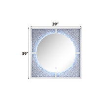 Noralie - Accent Mirror With LED - Mirrored, Faux Diamonds