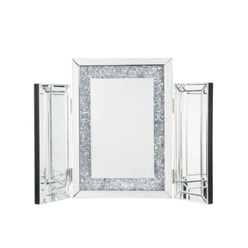 Noralie - 22" Accent Mirror - Mirrored & Faux Diamonds