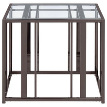 Adri - Rectangular Glass Top Side End Table