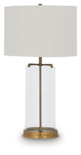 Gizeh - Glass Table Lamp - Clear / Gold Finish