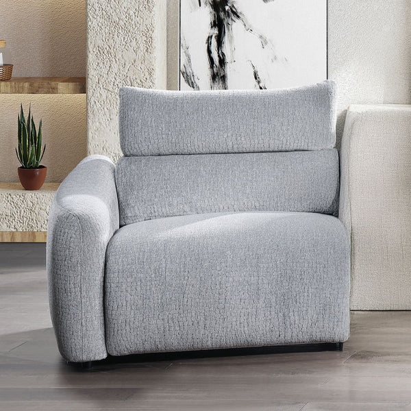 Fullar LAF Modular Power Motion Recliner Light Gray Chenille