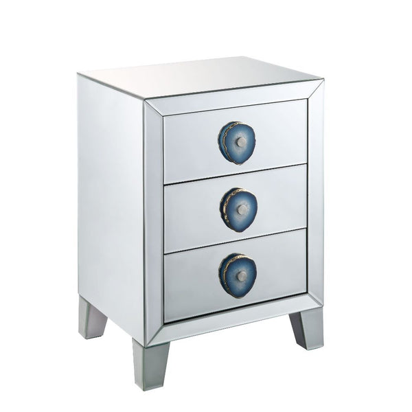 Filip Accent Table Mirrored & Faux Agate