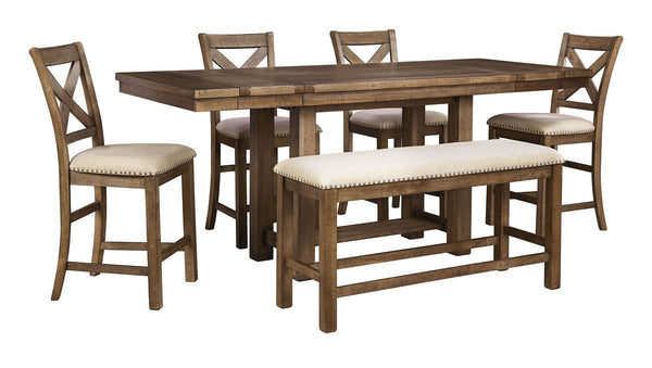 Moriville Rectangular Dining Table Set Counter Height