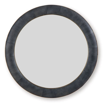 Corinsworth - Accent Mirror - Charcoal / Brass Finish