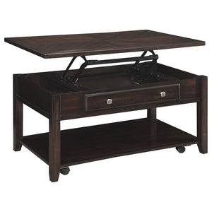 Bradford - Rectangular Wood Lift Top Coffee Table - Walnut