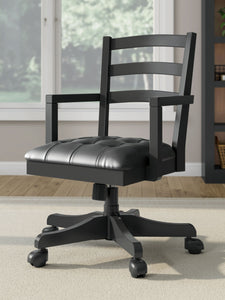 Wildenauer - Brown / Black - Home Office Swivel Desk Chair