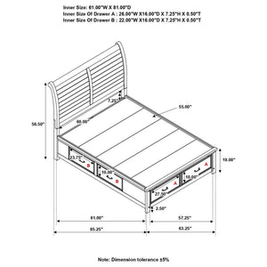 Barstow - Queen Storage Bed - Pinot Noir