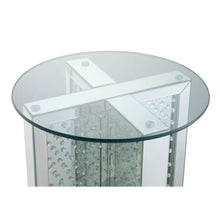 Nysa - End Table - Mirrored & Faux Crystals - 23"