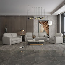 Cornelia - Loveseat - Pearl Gray Leather