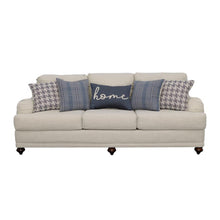 Glenn - Upholstered English Arm Sofa - Light Gray And Blue