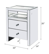 Dominic - Accent Table With LED - Mirrored