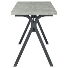 Tatum - Rectangular Writing Desk - Cement And Gunmetal