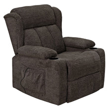 Lusio - Power Motion Recliner With Lift & Cup Holder - Brown