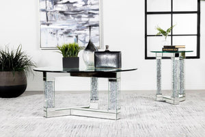 Octave - Square Post Legs Round Coffee Table - Mirror
