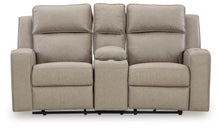 Lavenhorne - Pebble - Dbl Rec Loveseat W/Console