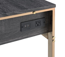 Perle - Writing Desk - Champagne Gold & Black Finish