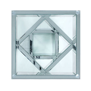 Noralie - 24" X 24" End Table - Mirrored & Faux Diamonds