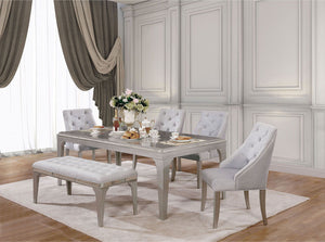 Diocles - Dining Table - Silver / Gray