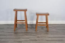 Sedona - 30" Saddle Seat Stool With Wood Seat (Set of 2) - Rustic Oak