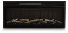 Entertainment Accessories - Black - Fireplace Insert With Faux Birch Log Set